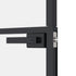 Interior Door Black 32.7"x79.3" Tempered Glass&Aluminum Slim
