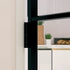 Interior Door Black 36.6"x79.3" Tempered Glass&Aluminum Slim
