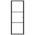 Interior Door ESG Glass and Aluminum 29.9"x79.3" Black
