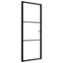 Interior Door ESG Glass and Aluminum 29.9"x79.3" Black