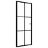 Interior Door ESG Glass and Aluminum 32.7"x79.3" Black