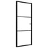 Interior Door ESG Glass and Aluminum 32.7"x79.3" Black
