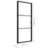 Interior Door ESG Glass and Aluminum 32.7"x79.3" Black