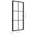 Interior Door ESG Glass and Aluminum 36.6"x79.3" Black