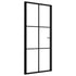 Interior Door ESG Glass and Aluminum 36.6"x79.3" Black