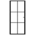 Interior Door ESG Glass and Aluminum 36.6"x79.3" Black