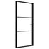 Interior Door ESG Glass and Aluminum 40.4"x79.3" Black