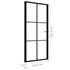 Interior Door ESG Glass and Aluminum 40.4"x79.3" Black