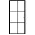 Interior Door ESG Glass and Aluminum 40.4"x79.3" Black