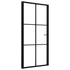 Interior Door ESG Glass and Aluminum 40.4"x79.3" Black