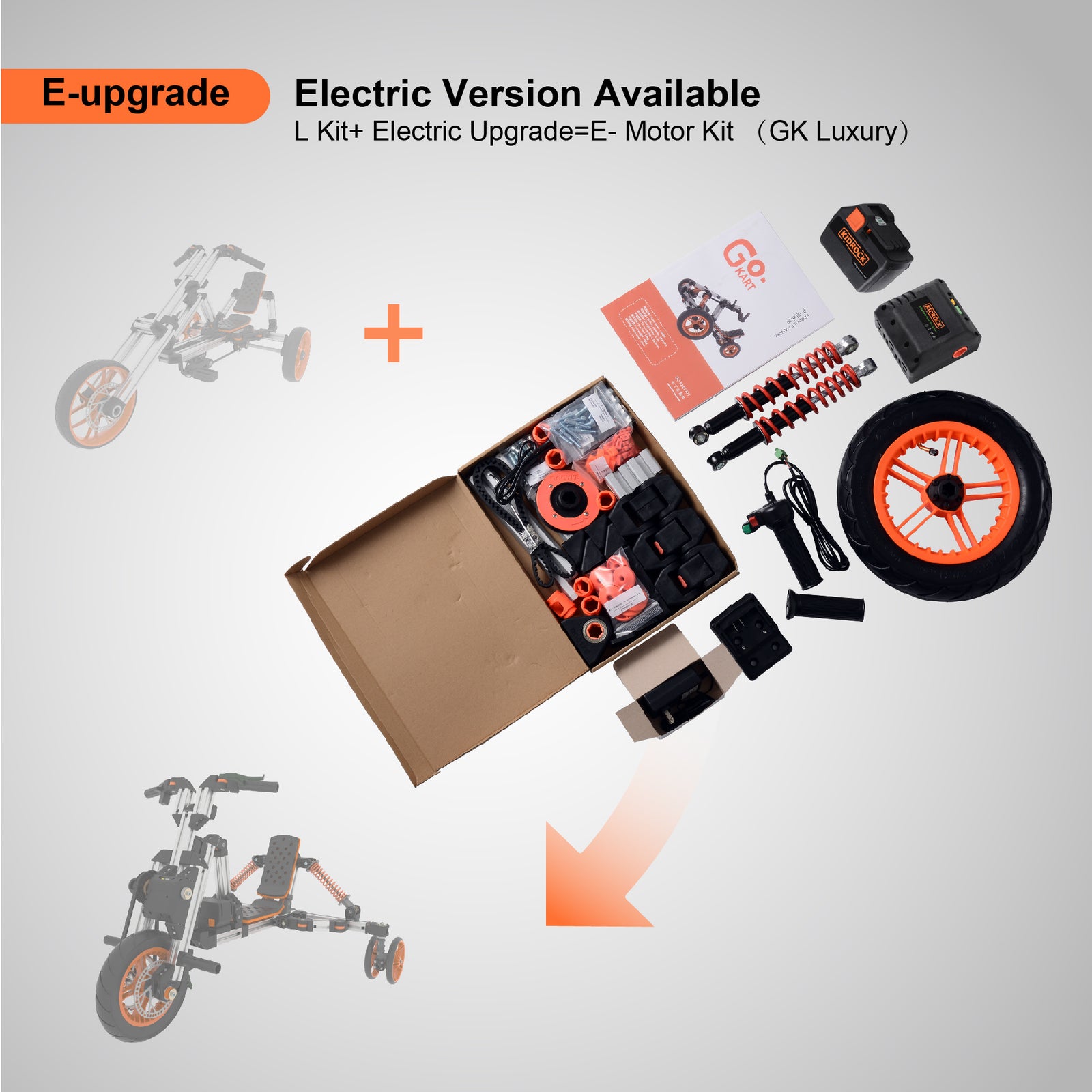 KidRock Electric upgrade package for S-kit/M-kit/L-kit/Go-kart