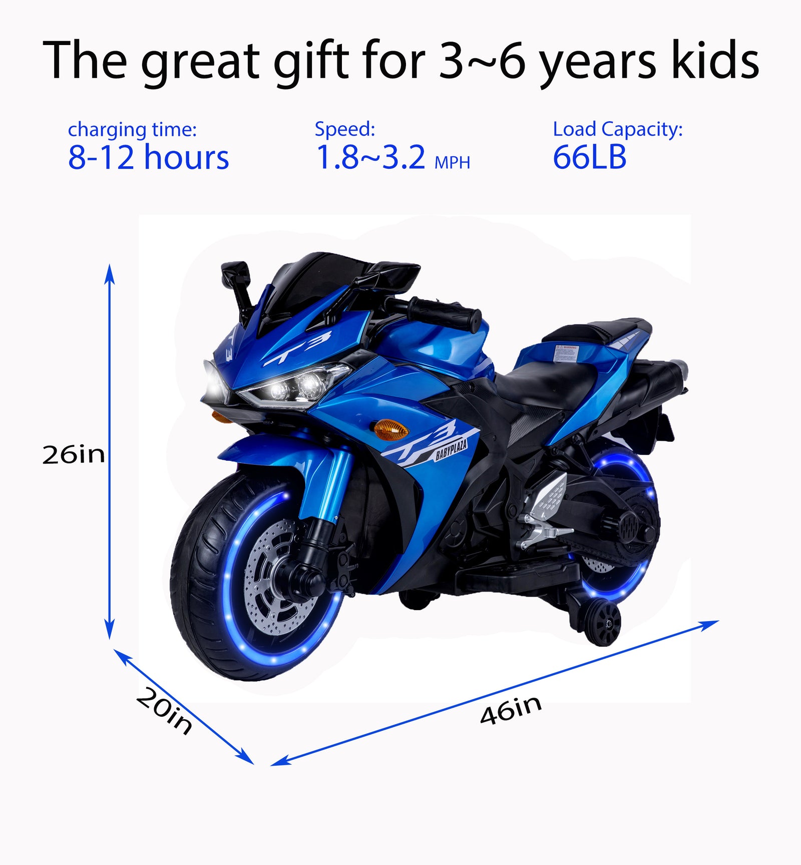 kids motorcycle,Tamco 12V motorcycle for kids 3 4 5 6 years Boys Girls 12v7ah kids motorcycle ride on toy with Training Wheels/manual throttle/ drive by hand /Lightting wheels