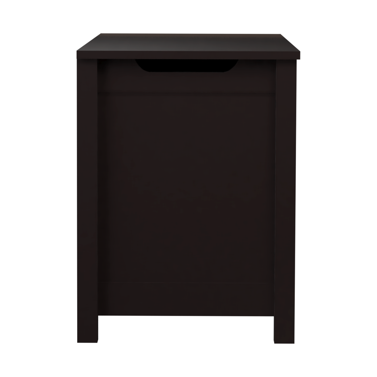 Kids Wooden Toy Box Storage with Safety Hinged Lid for Ages 3+ (Dark Brown)