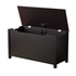 Kids Wooden Toy Box Storage with Safety Hinged Lid for Ages 3+ (Dark Brown)