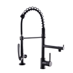 Kitchen Faucet with Pull Down Sprayer one-Hole Gooseneck Kitchen Sink Faucet 2 Handle