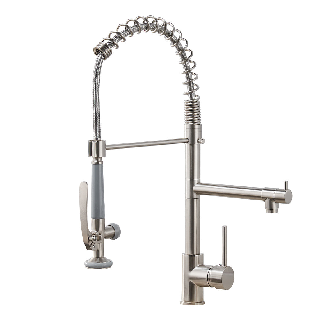 Kitchen Faucet with Pull Down Sprayer one-Hole Gooseneck Kitchen Sink Faucet 2 Handle