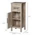 kleankin Bathroom Floor Cabinet Storage Cupboard with Drawer and Adjustable Shelf for Entryway or Living Room, Barnwood