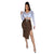 L99838 Solid Ruched Split Thigh Skirt