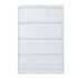 Lateral File Cabinet 4 Drawer, White Filing Cabinet with Lock, Lockable File Cabinet for Home Office, Locking Metal File Cabinet for Legal/Letter/A4/F4 Size