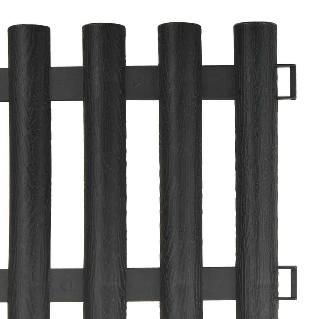 Lawn Edgings 17 pcs Anthracite 32.8' PP
