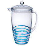 Leading Ware 2.5 Quarts Water Pitcher with Lid, Swirl Unbreakable Plastic Pitcher, Drink Pitcher, Juice Pitcher with Spout BPA Free