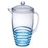 Leading Ware 2.5 Quarts Water Pitcher with Lid, Swirl Unbreakable Plastic Pitcher, Drink Pitcher, Juice Pitcher with Spout BPA Free