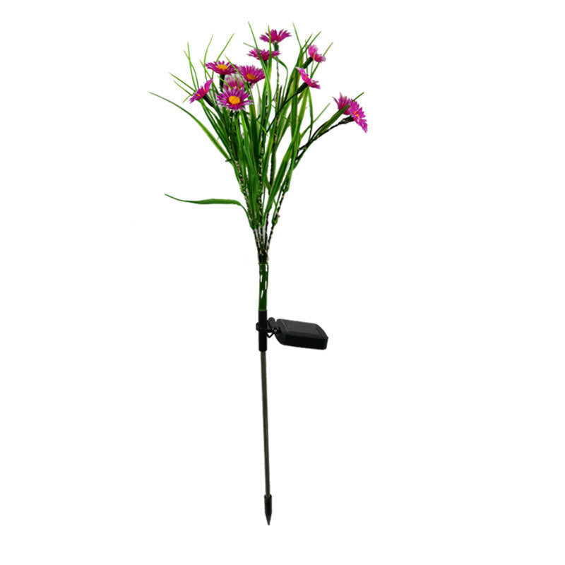 LED Daisy Flower Stake Light Solar Energy Rechargeable for Outdoor Garden - WoodPoly.com