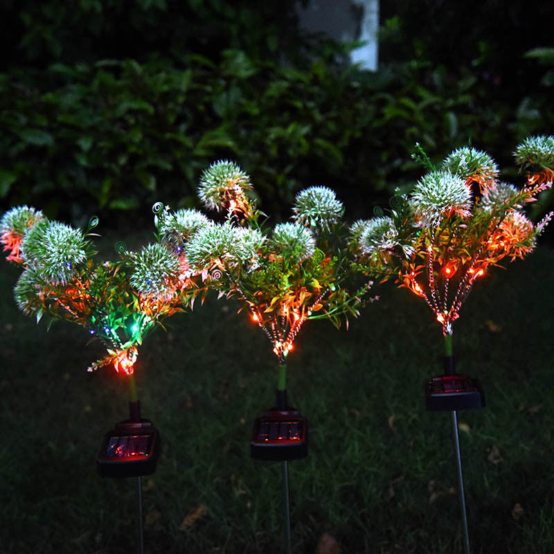 LED Dandelion Flower Stake Light Solar Energy Rechargeable for Outdoor Garden - WoodPoly.com