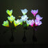 LED Magnolia Flower Stake Light Solar Energy Rechargeable for Outdoor Garden - WoodPoly.com