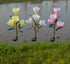 LED Magnolia Flower Stake Light Solar Energy Rechargeable for Outdoor Garden - WoodPoly.com