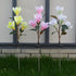 LED Magnolia Flower Stake Light Solar Energy Rechargeable for Outdoor Garden - WoodPoly.com
