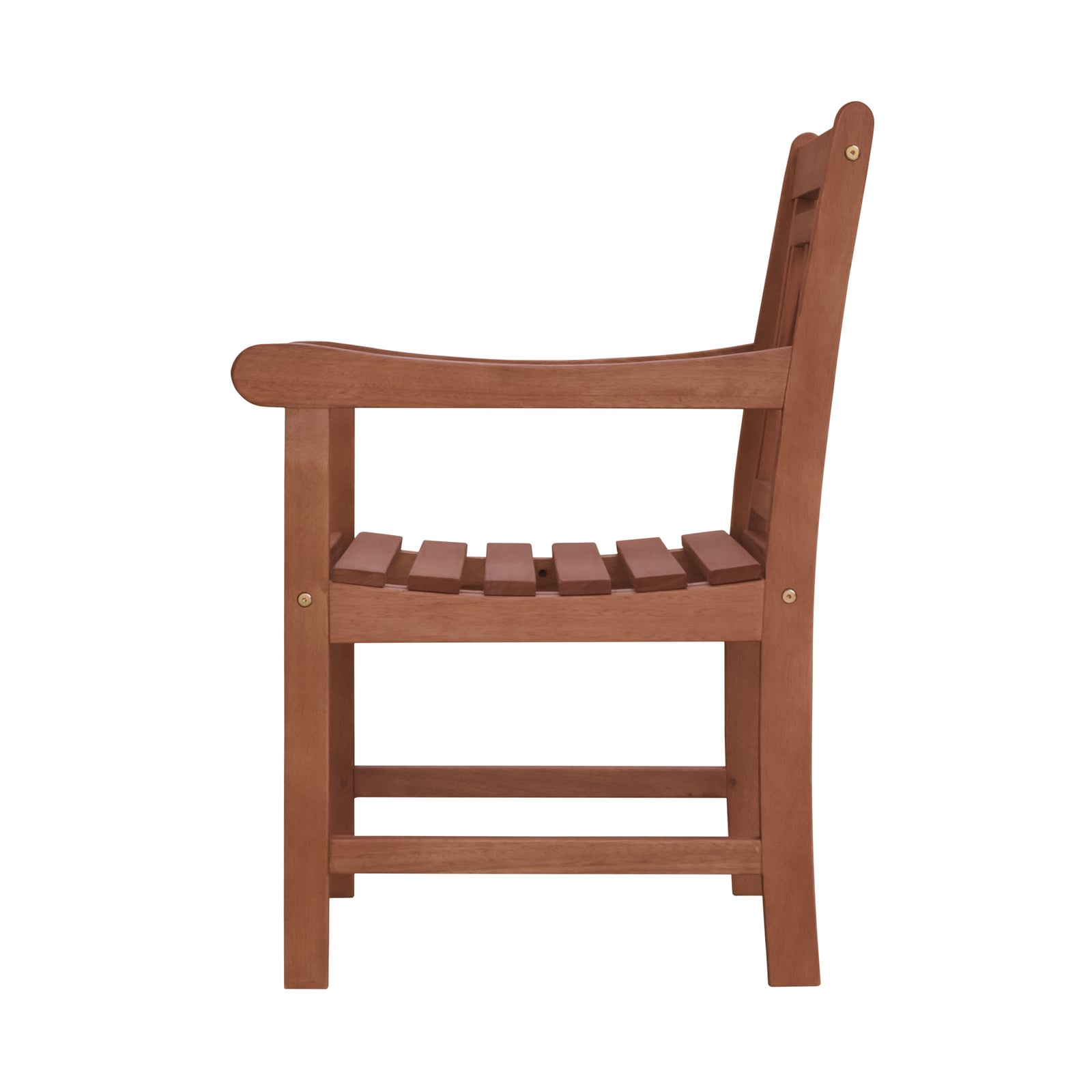 Lidwina Reddish Brown Tropical Wood Patio Armchair