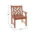 Lidwina Reddish Brown Tropical Wood Patio Armchair