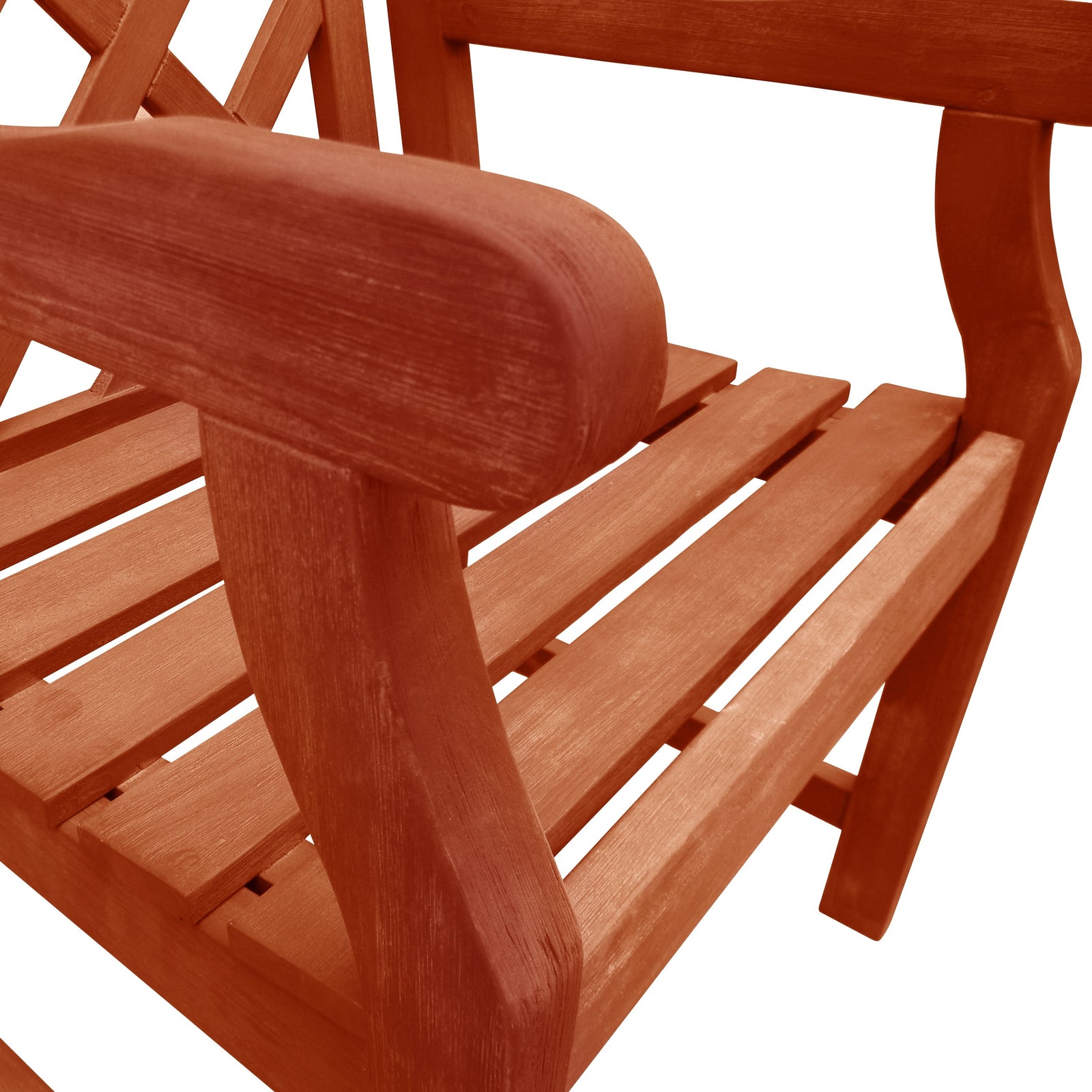 Lidwina Reddish Brown Tropical Wood Patio Armchair