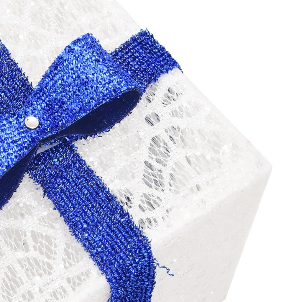 Lighted Christmas Boxes 3 pcs 64 LEDs Warm White