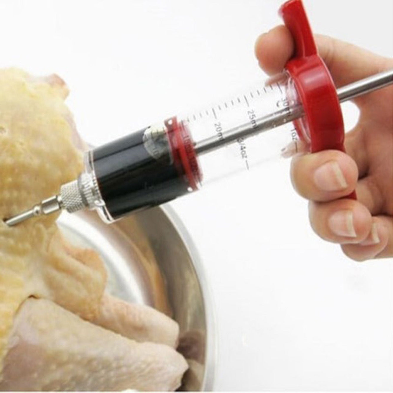 Lightweight Meat Injector Syringe Meat Syringe Marinade Injector for Marinade Flavor Holiday Dinners Restaurant - WoodPoly.com