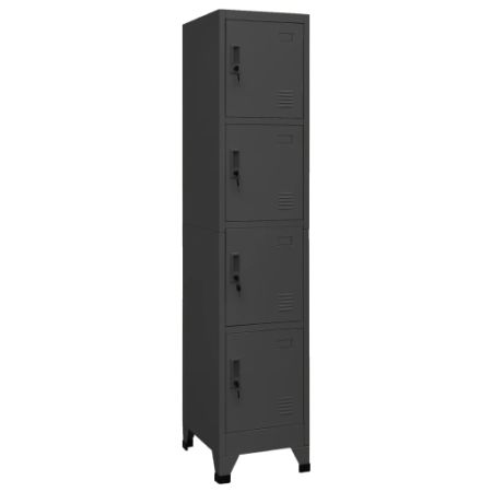 Locker Cabinet Anthracite 15"x17.7"x70.9" Steel