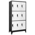 Locker Cabinet Anthracite and White 35.4"x17.7"x70.9" Steel