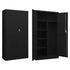Locker Cabinet Black 35.4"x15.7"x70.9" Steel