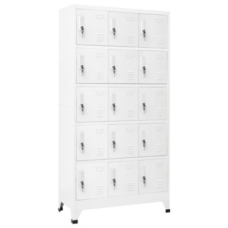 Locker Cabinet Light Gray 35.4"x15.7"x70.9" Steel