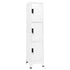 Locker Cabinet White 15"x17.7"x70.9" Steel