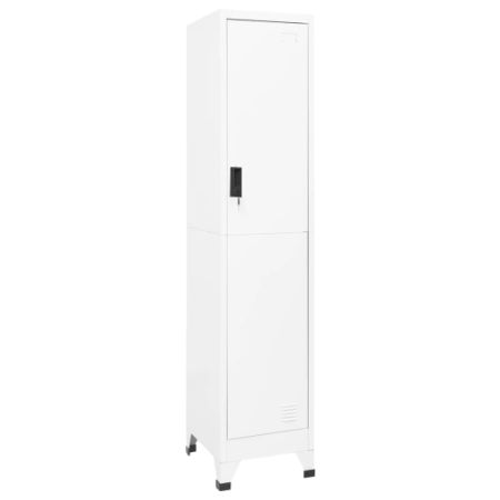 Locker Cabinet White 15"x17.7"x70.9" Steel