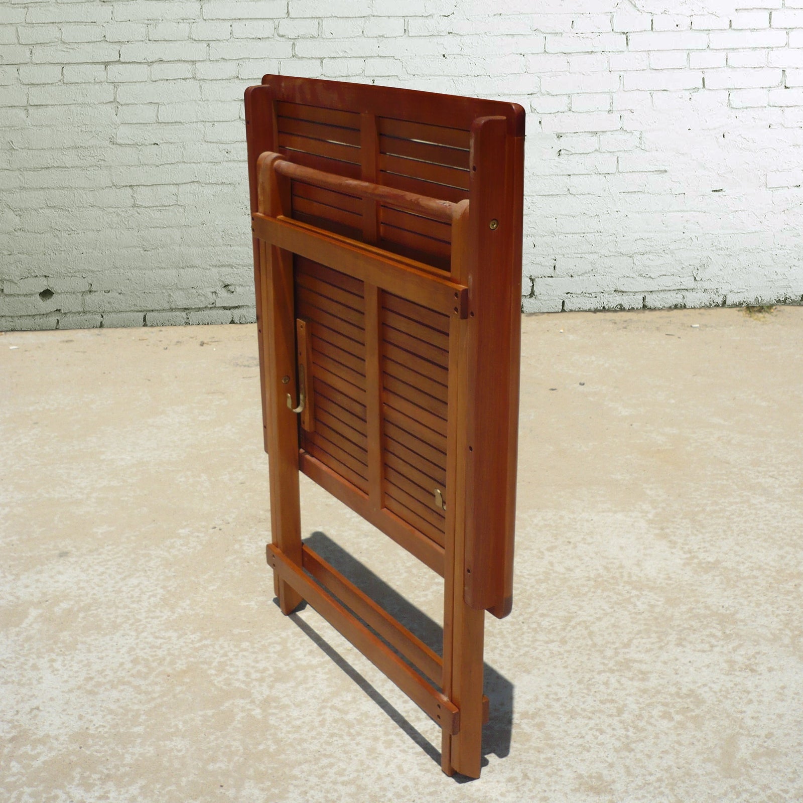 Lucius Reddish Brown Folding Bistro Table