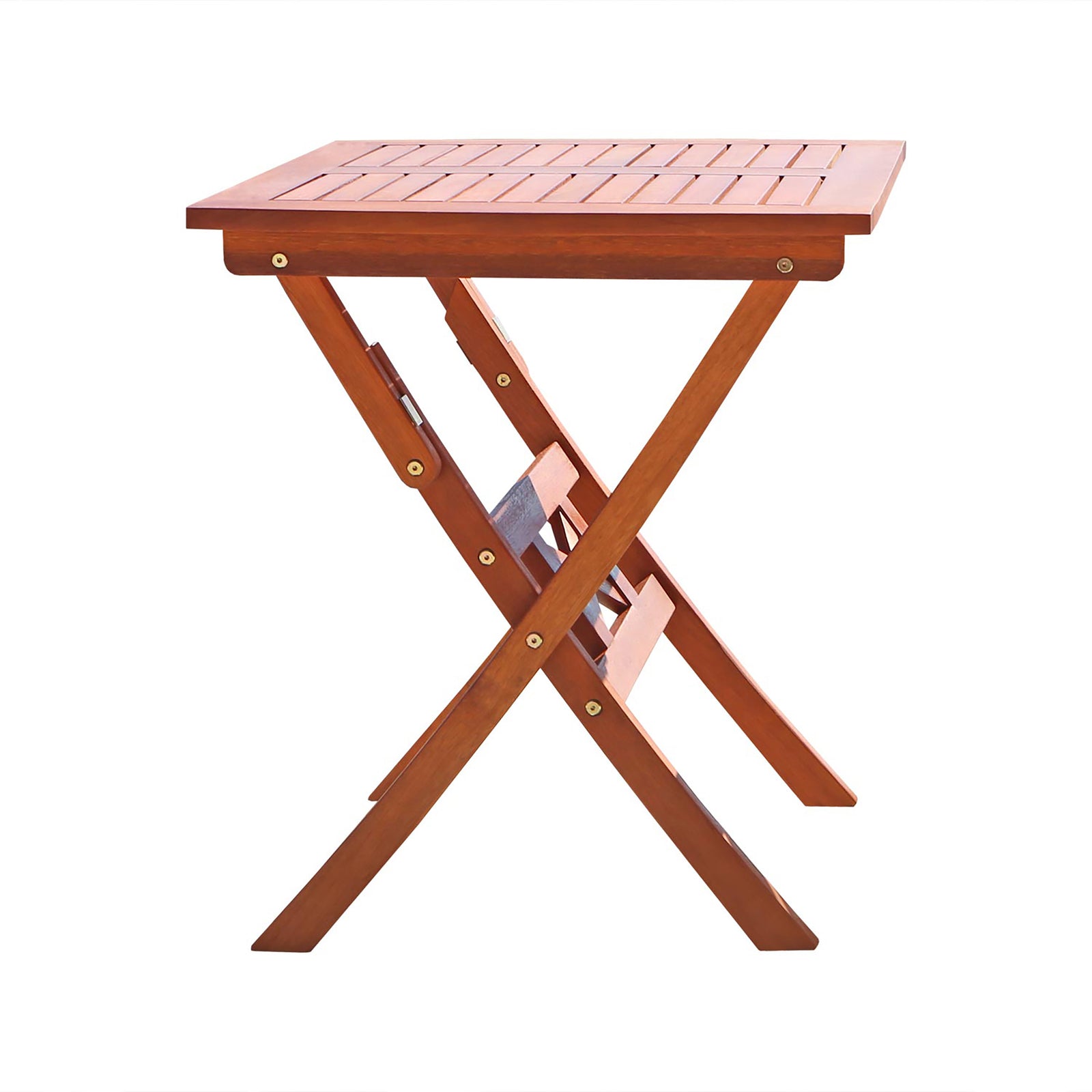Lucius Reddish Brown Folding Bistro Table