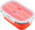 Lunch Box Collapsible Silicone Food Storage with Fork Spoon Expandable Eco Lunch Bento Box BPA-Free Dishwasher Freezer Microwave Safe - WoodPoly.com