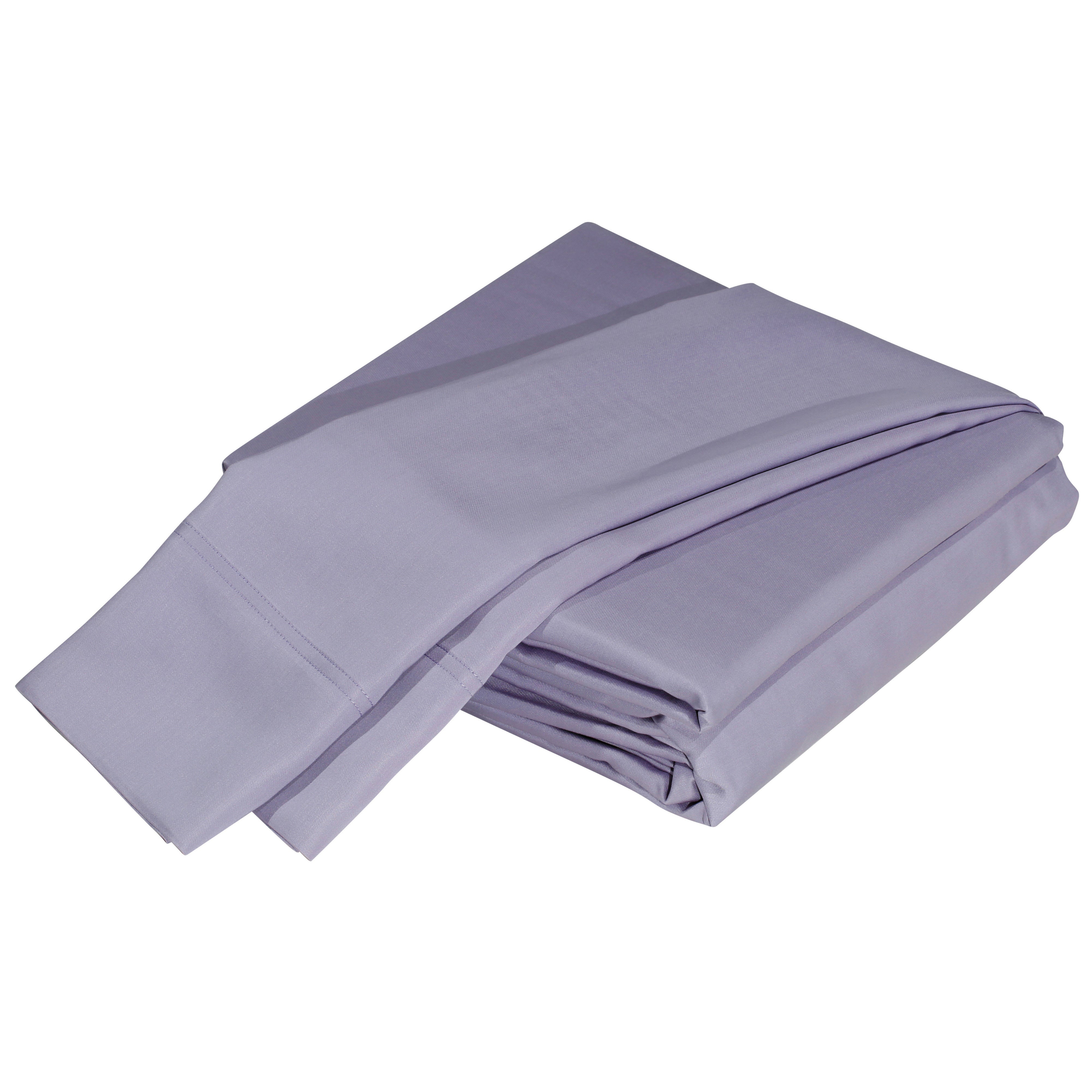 Luxurious Viscose from 100% Bamboo 2-Piece Pillowcase Set , Oeko-TEX Certified, King - Amethyst