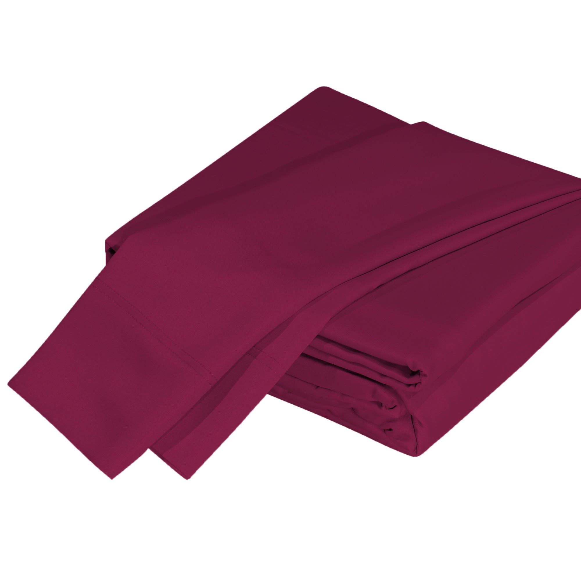 Luxurious Viscose from 100% Bamboo 2-Piece Pillowcase Set , Oeko-TEX Certified, King - Merlot