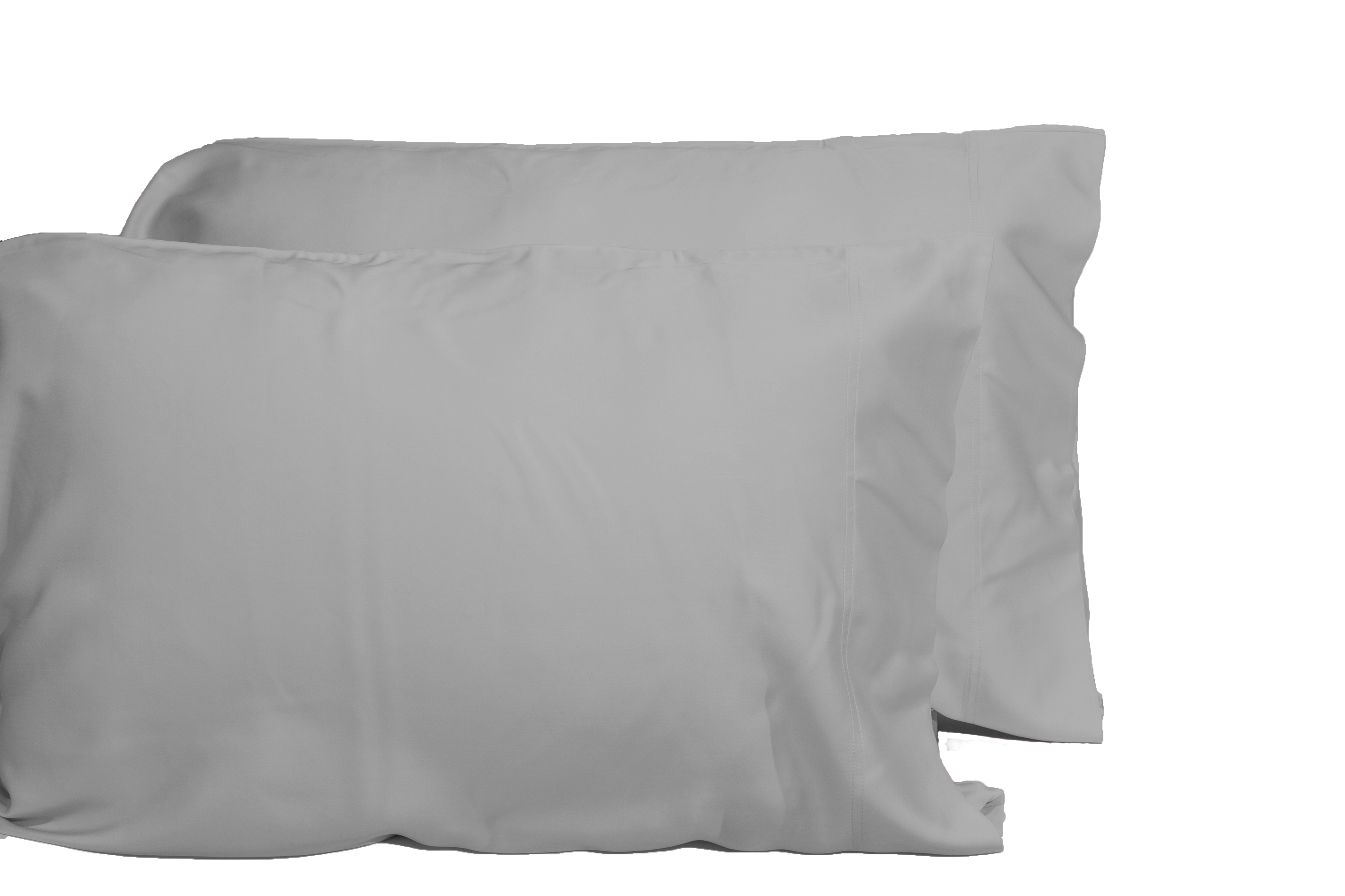 Luxurious Viscose from 100% Bamboo 2-Piece Pillowcase Set , Oeko-TEX Certified, King - Silver Grey