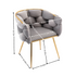 Luxury modern simple leisure velvet single sofa chair bedroom lazy person household dresser stool manicure table back chair gray
