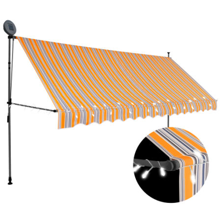 Manual Retractable Awning with LED 157.5